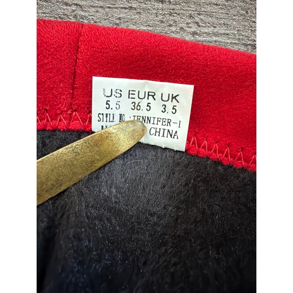 Dream Paris Jennifer-1 Red Tall Full Zip Silver Bling Boots Women’s 5.5 NIB Gift - Picture 9 of 10